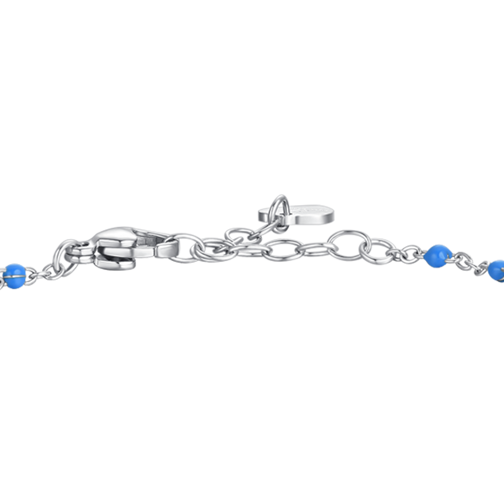 BRACCIALE DONNA IN ACCIAIO CON FARFALLA,CRISTALLO E PIETRE CON SMALTO MULTICOLOR