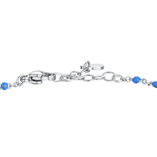 BRACCIALE DONNA IN ACCIAIO CON FARFALLA,CRISTALLO E PIETRE CON SMALTO MULTICOLOR