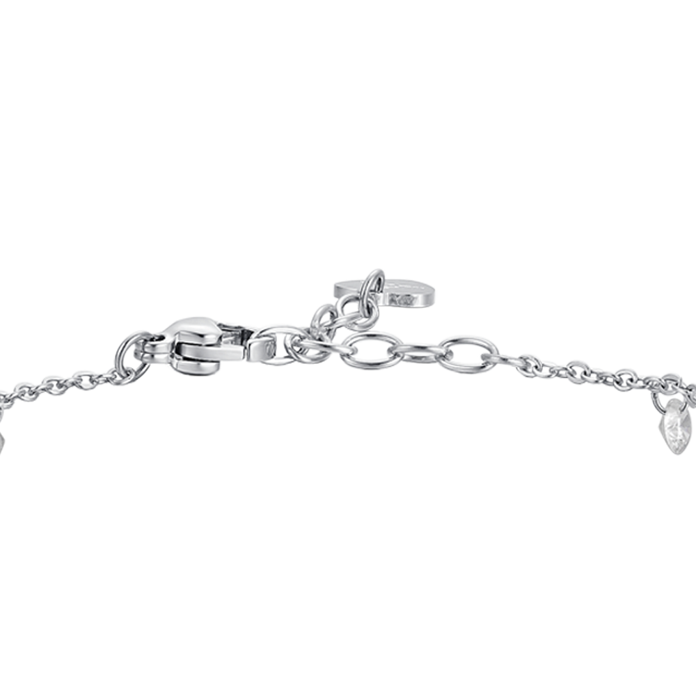 BRACCIALE DONNA IN ACCIAIO CON ZIRCONI BIANCHI
