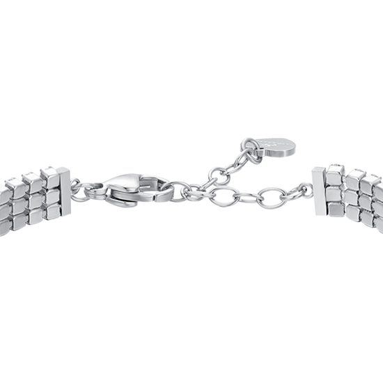 BRACCIALE DONNA TENNIS IN ACCIAIO CON ZIRCONI BIANCHI