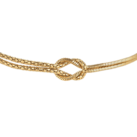BRACCIALE DONNA IN ACCIAIO IP GOLD CON NODO