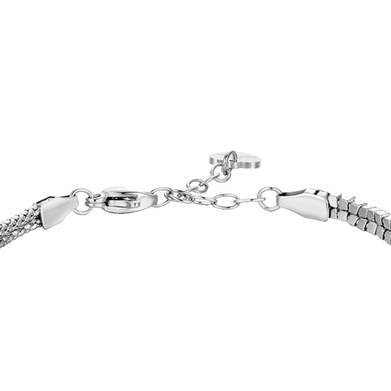 BRACCIALE DONNA IN ACCIAIO CON NODO E ZIRCONI BLU