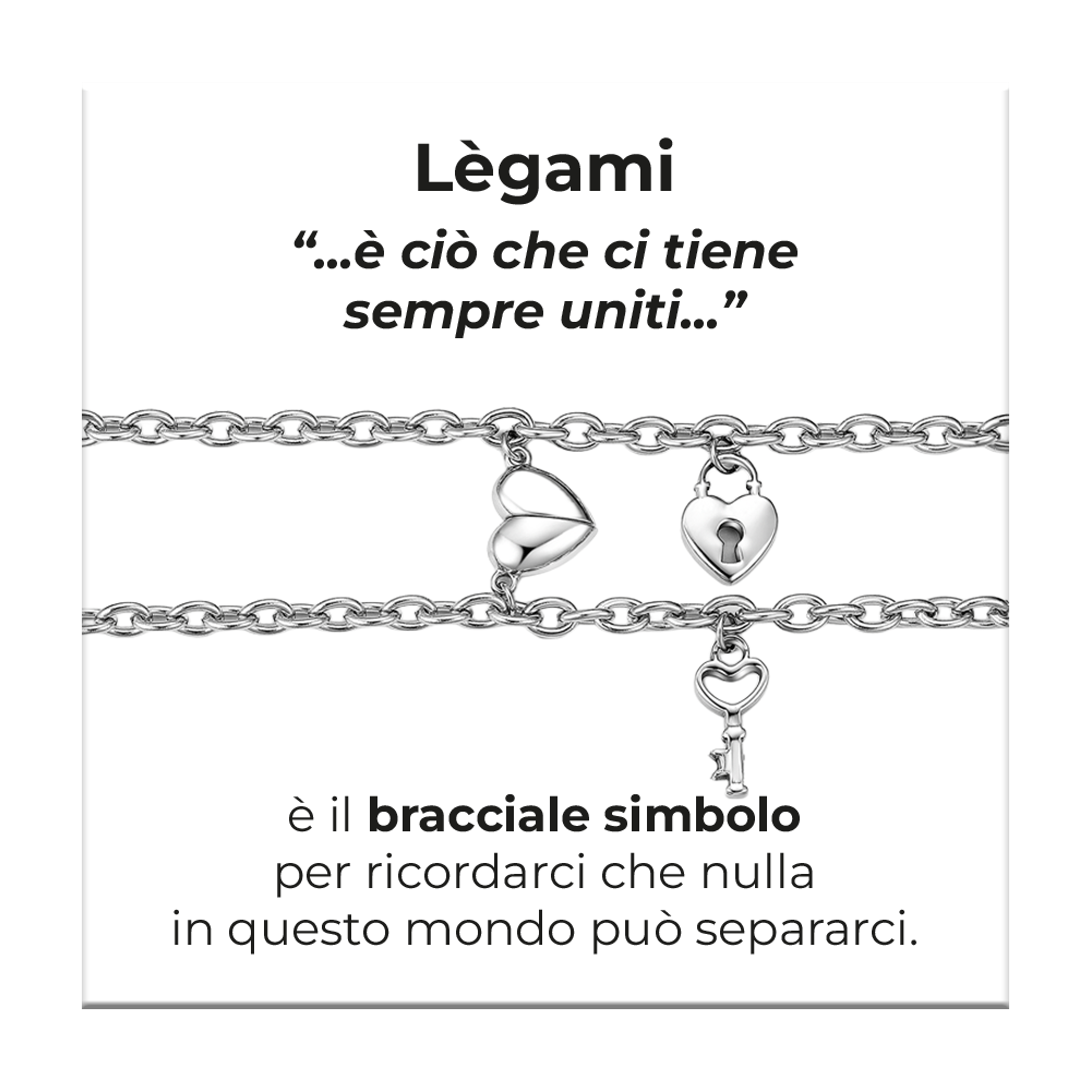BRACCIALI DONNA E UOMO IN ACCIAIO CON CUORE CALAMITATO