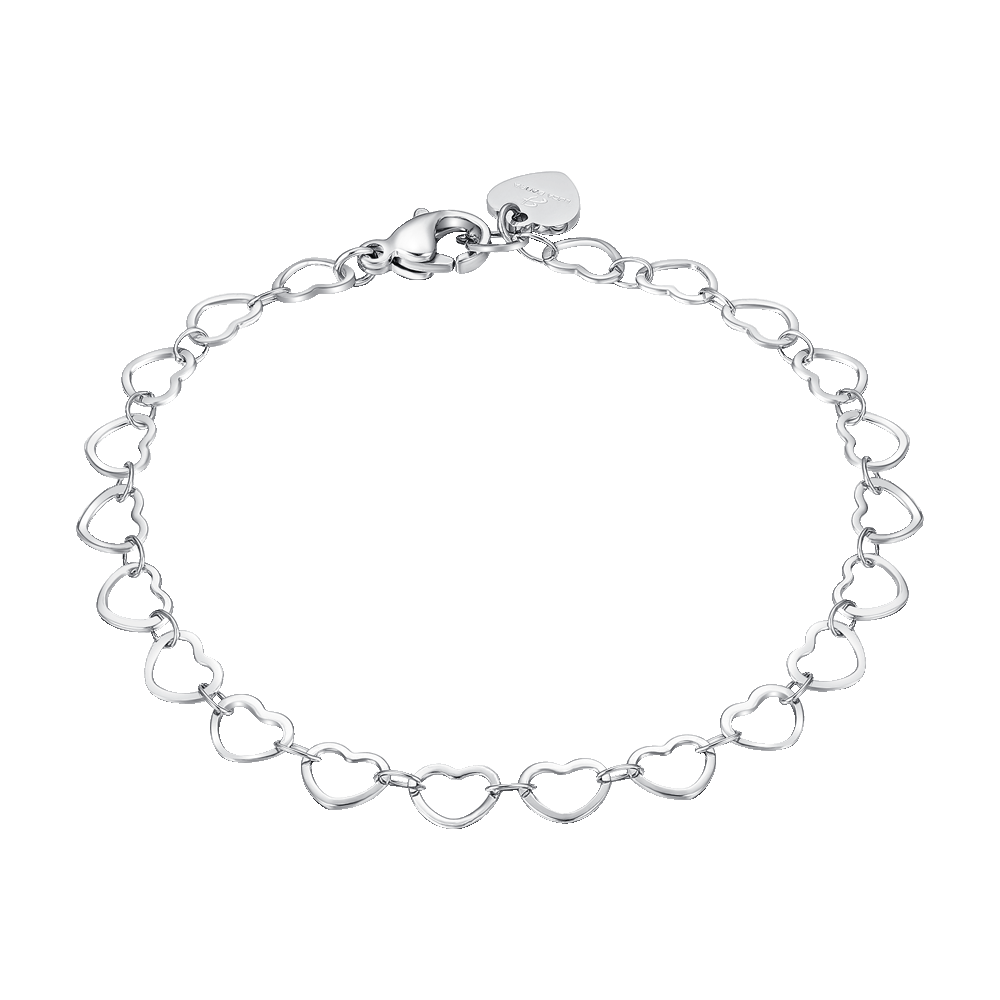 WOMAN STEEL BRACELET WITH HEARTS