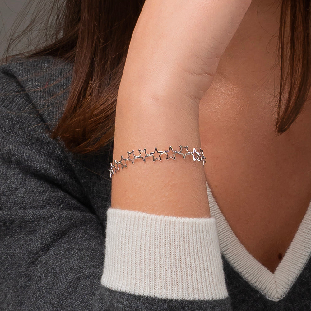 WOMAN STEEL BRACELET WITH STARS