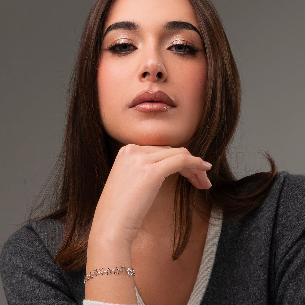 WOMAN STEEL BRACELET WITH STARS
