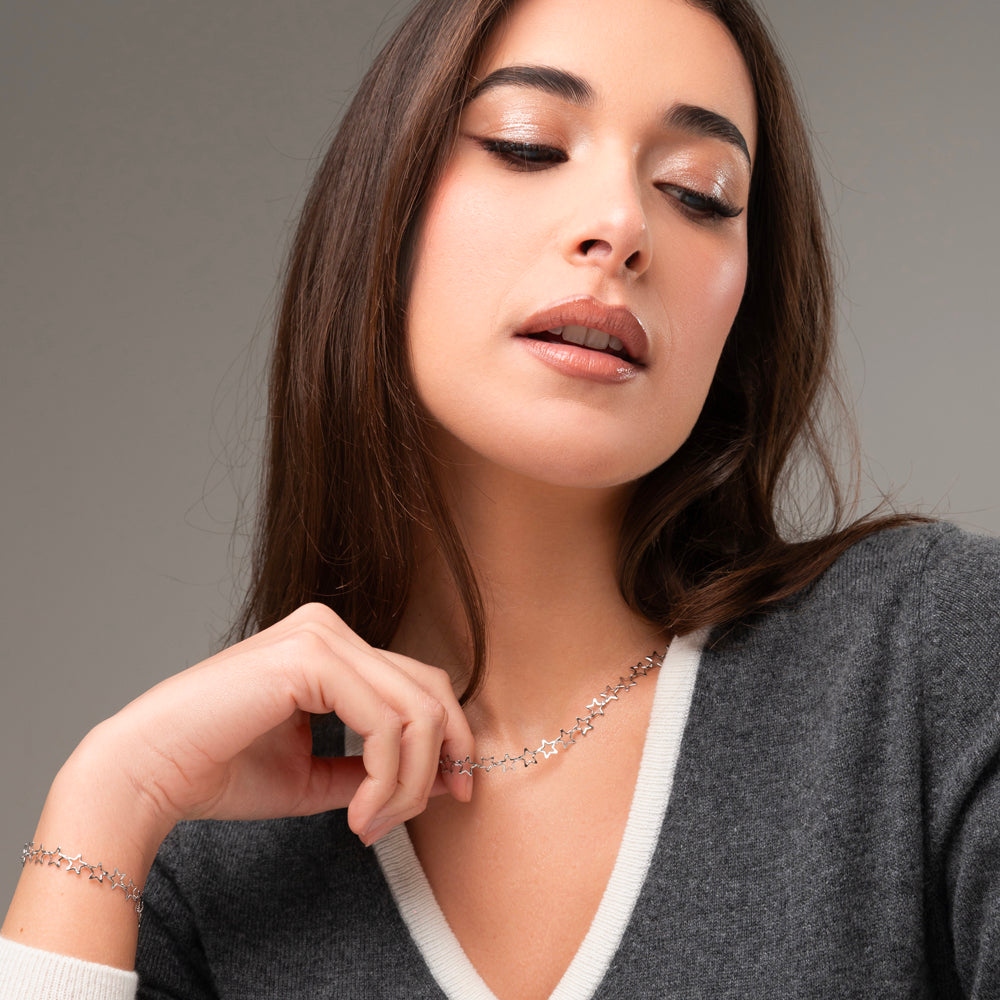 WOMAN STEEL BRACELET WITH STARS