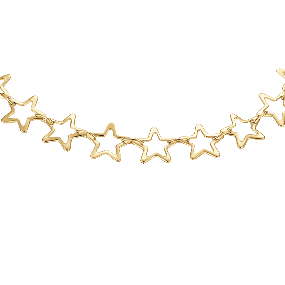 IP GOLD STEEL WOMEN'S BRACELET WITH STARS