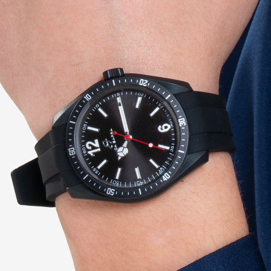 BLACK SILICONE MEN'S WATCH