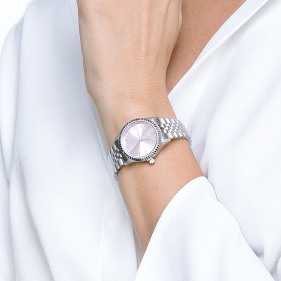 WOMAN'S WATCH WITH STEEL CASE PINK DIAL Luca Barra