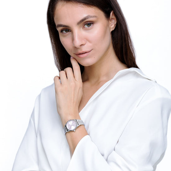 WOMEN'S WATCH WITH STEEL CASE PINK DIAL