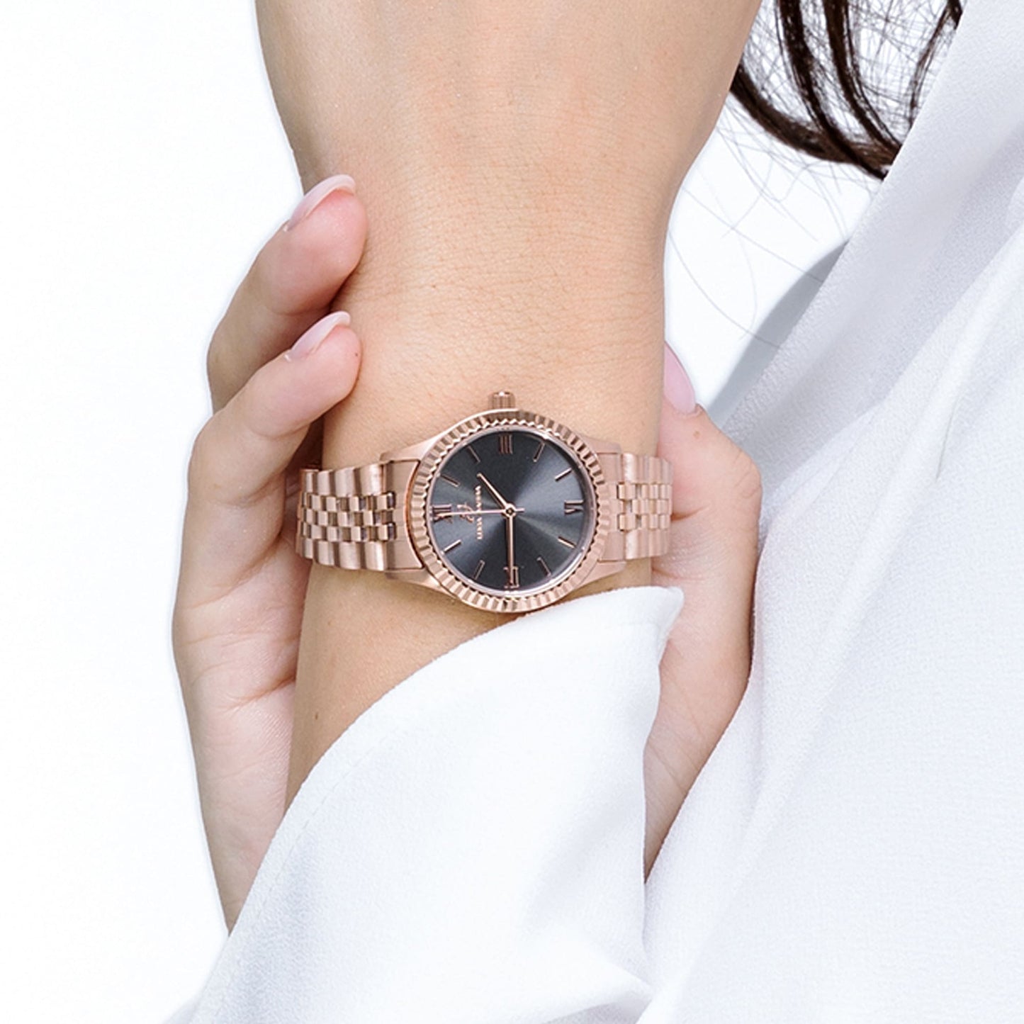 WOMEN'S WATCH WITH STEEL CASE PINK DIAL