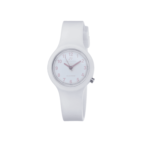 WOMAN'S WATCH IN SILICONE WHITE DIAMETER Luca Barra