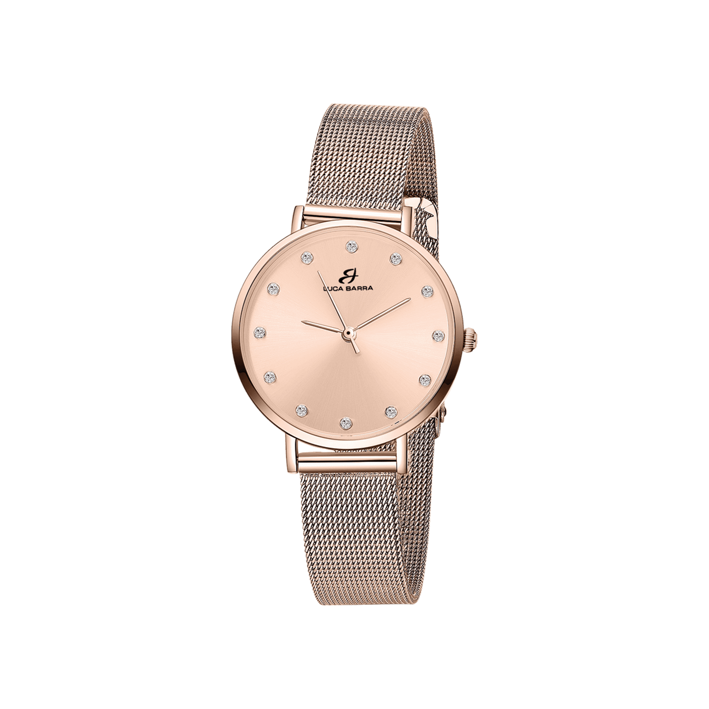WOMAN'S WATCH IN PINK STAINLESS STEEL WITH CASE Luca Barra