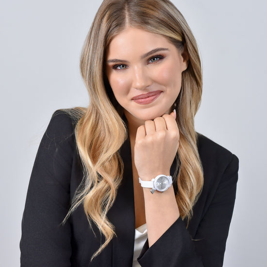 WHITE SILICONE WOMEN'S WATCH AND HEART