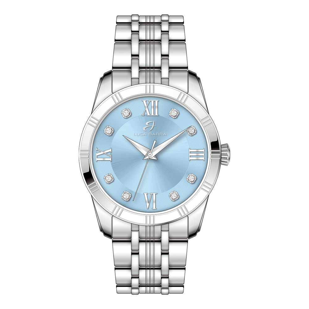 STEEL WOMEN'S WATCH WITH LIGHT BLUE DIAL