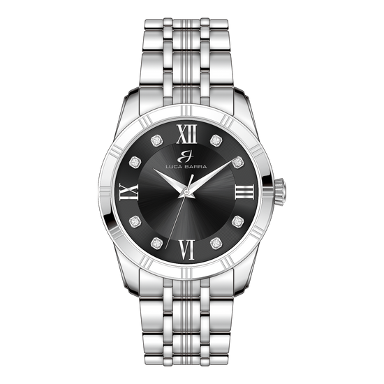 OROLOGIO DONNA IN ACCIAIO CON QUADRANTE NERO