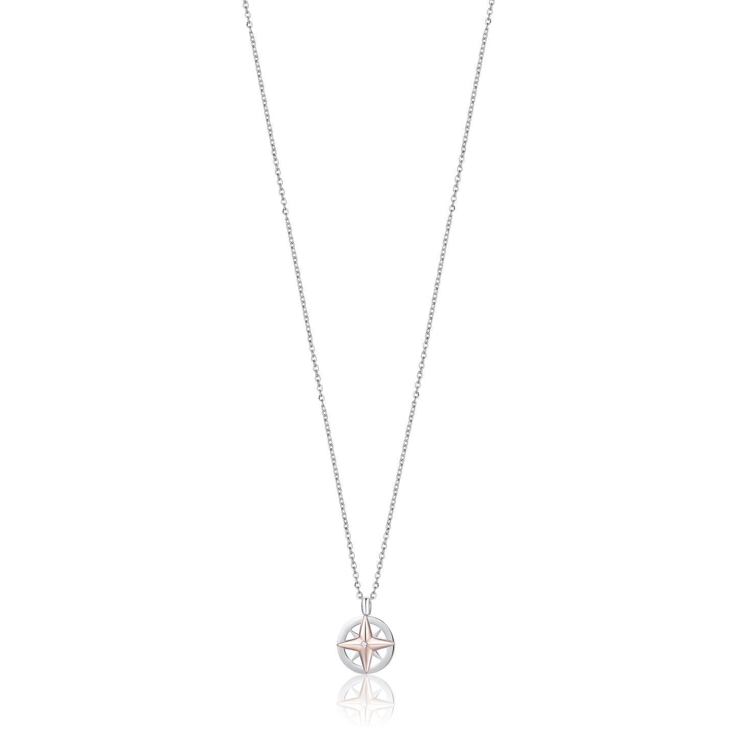 MEN'S STEEL NECKLACE WITH IP ROSE OF THE WINDS Luca Barra