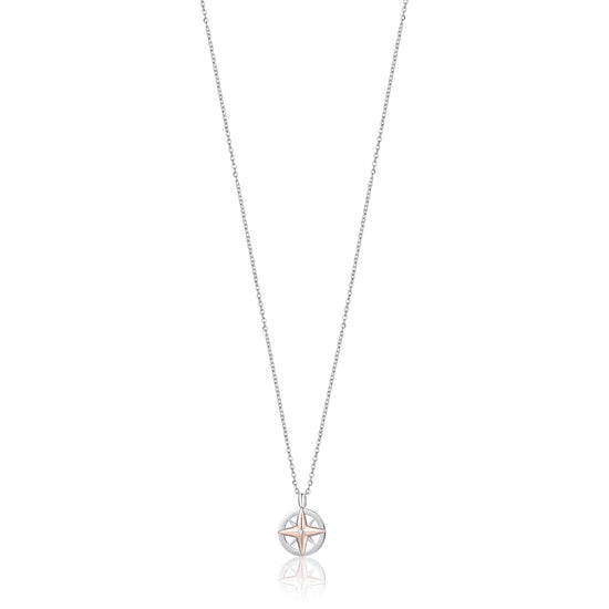 MEN'S STEEL NECKLACE WITH IP ROSE OF THE WINDS Luca Barra