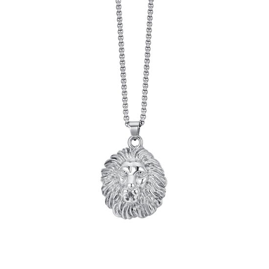 LION HEAD STEEL MEN'S NECKLACE