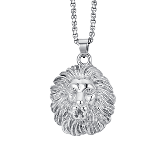 LION HEAD STEEL MEN'S NECKLACE