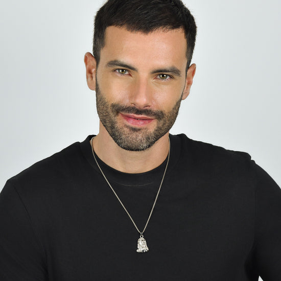 STEEL MEN'S HOLY FACE NECKLACE