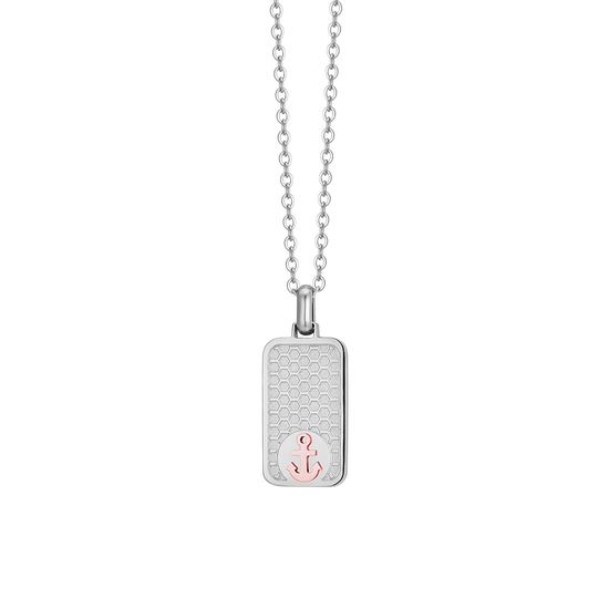 MEN'S STEEL NECKLACE WITH ANCHOR IP ROSE Luca Barra