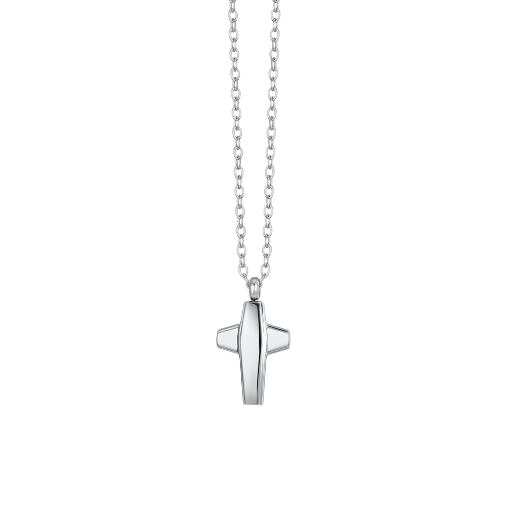 MAN'S STEEL NECKLACE WITH CROSS Luca Barra