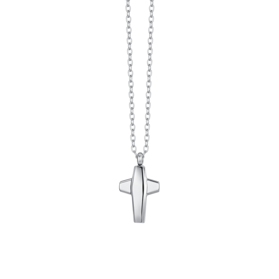 MAN'S STEEL NECKLACE WITH CROSS Luca Barra