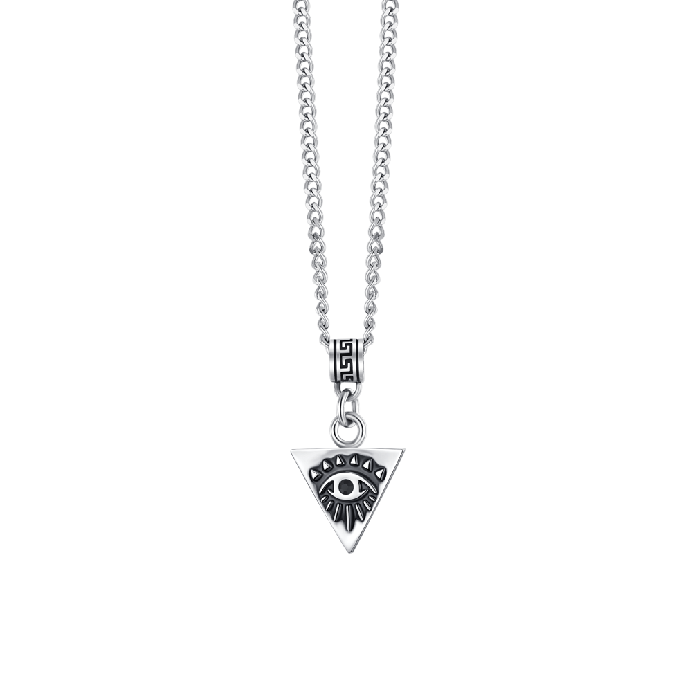 COLLANA UOMO IN ACCIAIO CON OCCHIO