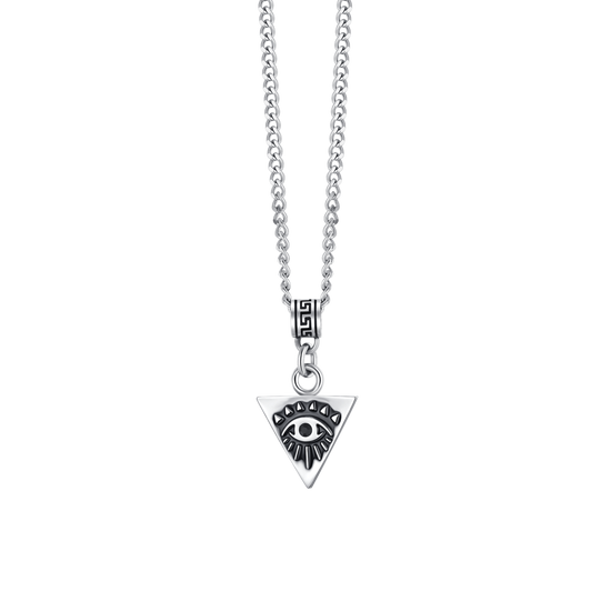 COLLANA UOMO IN ACCIAIO CON OCCHIO