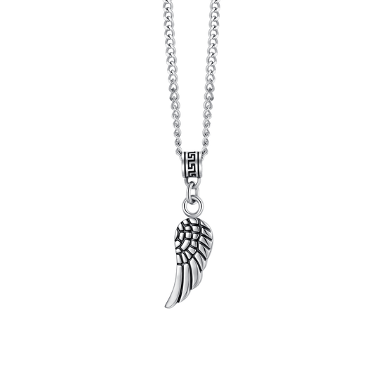 COLLANA UOMO IN ACCIAIO CON ALA