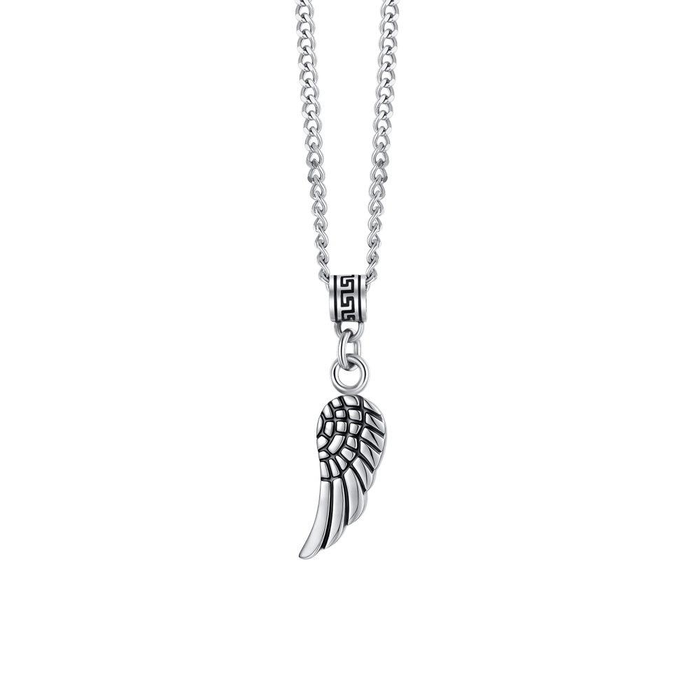 COLLANA UOMO IN ACCIAIO CON ALA