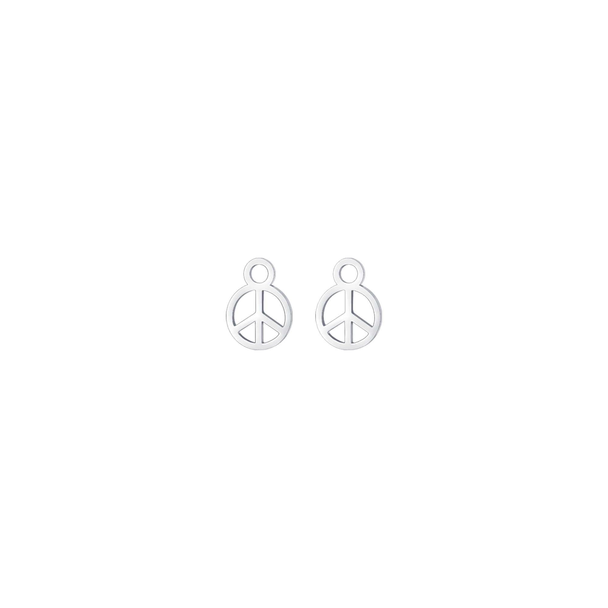 STEEL PEACE SYMBOL CHARM
