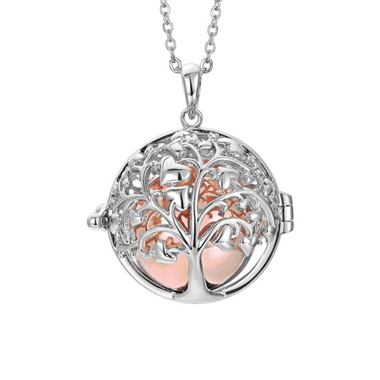 ANGEL CALL NECKLACE WITH STEEL TREE OF LIFE