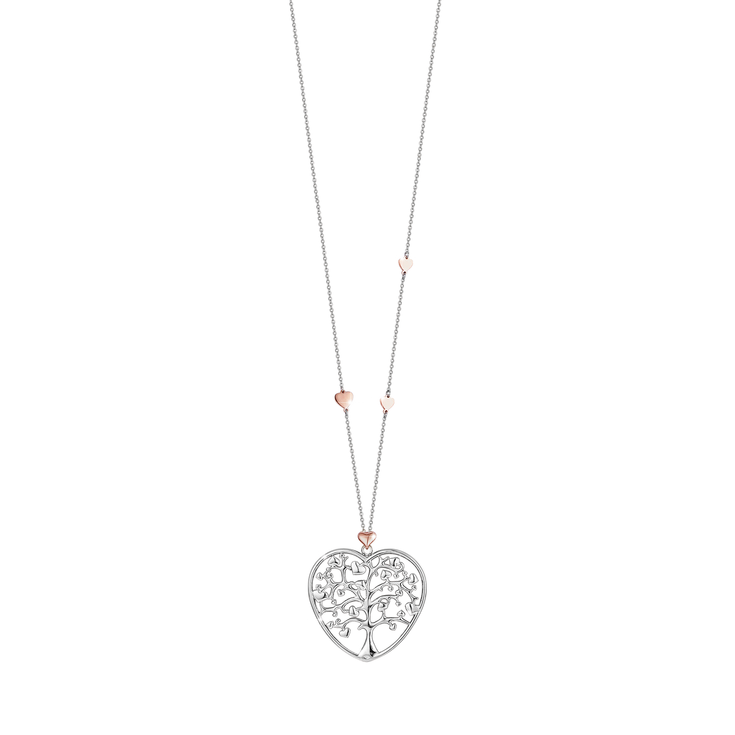 STEEL NECKLACE WITH BIG HEART Luca Barra