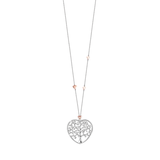 STEEL NECKLACE WITH BIG HEART Luca Barra