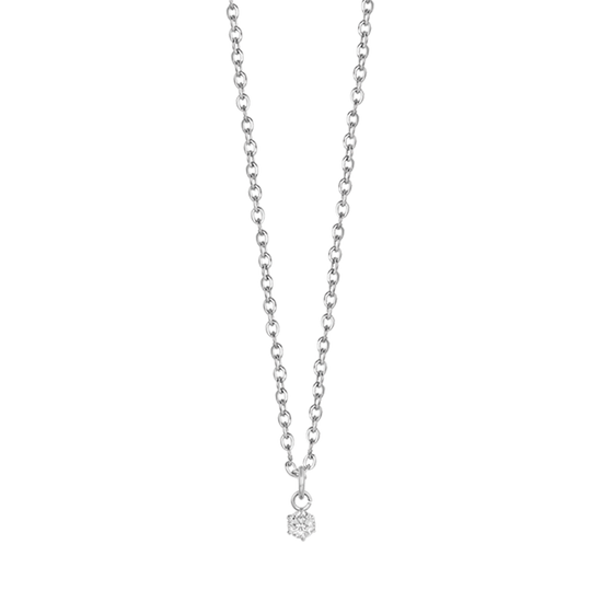 WOMAN'S NECKLACE IN STAINLESS STEEL WITH WHITE CRYSTAL FROM 3MM Luca Barra