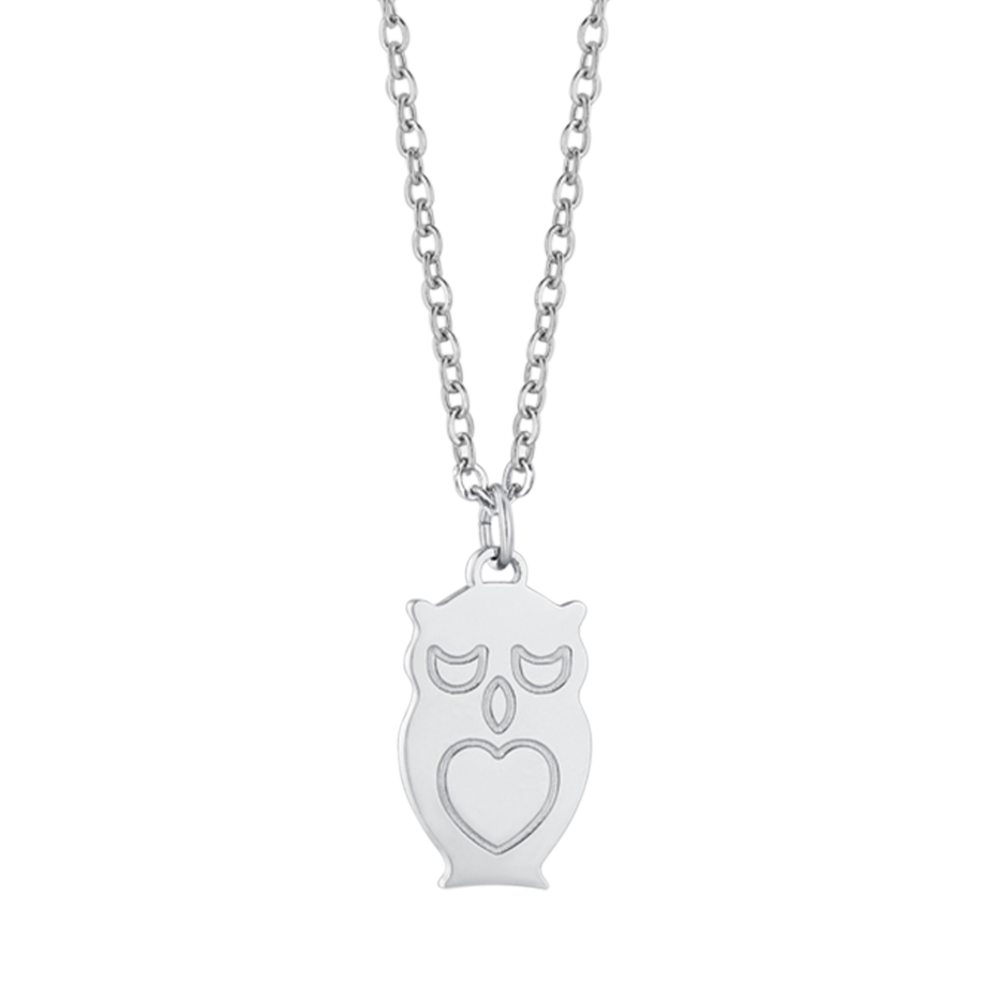 STEEL NECKLACE WITH OWL Luca Barra