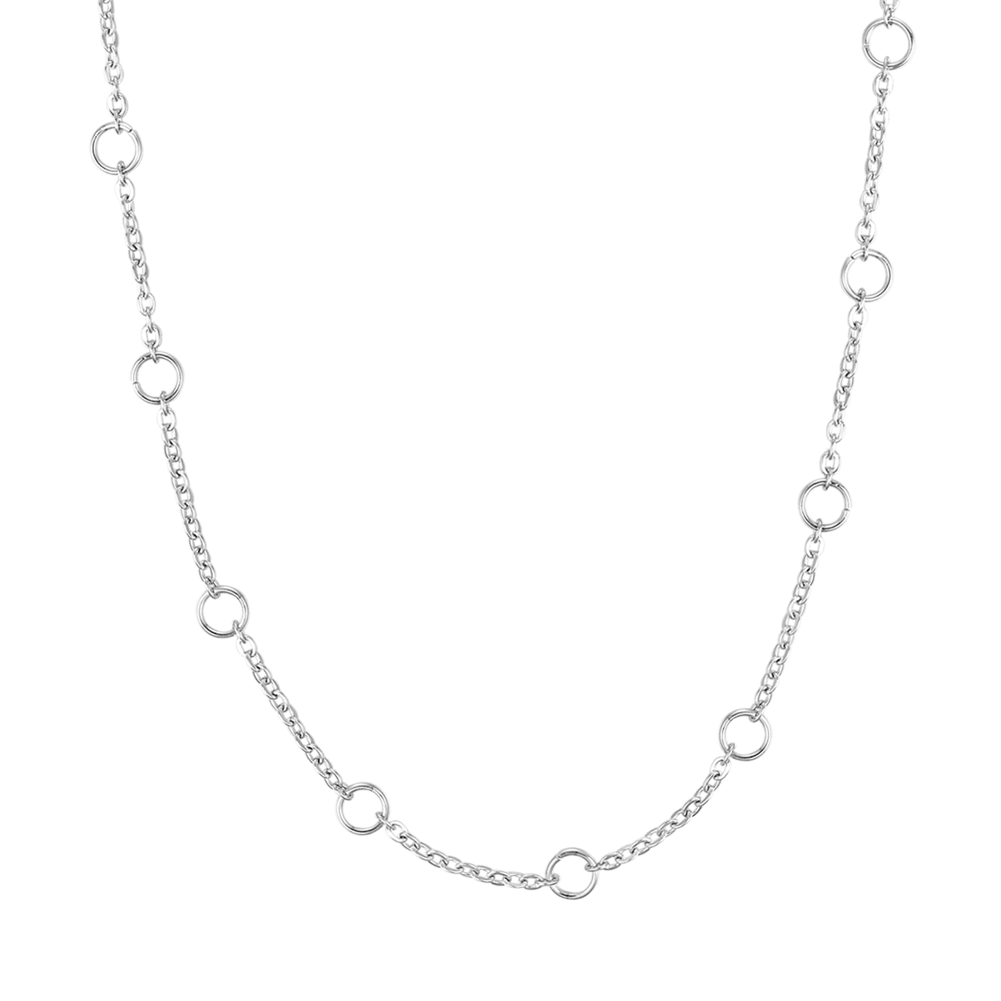 WOMAN'S NECKLACE IN STEEL FOR CHARMS WITH MOSCHET Luca Barra