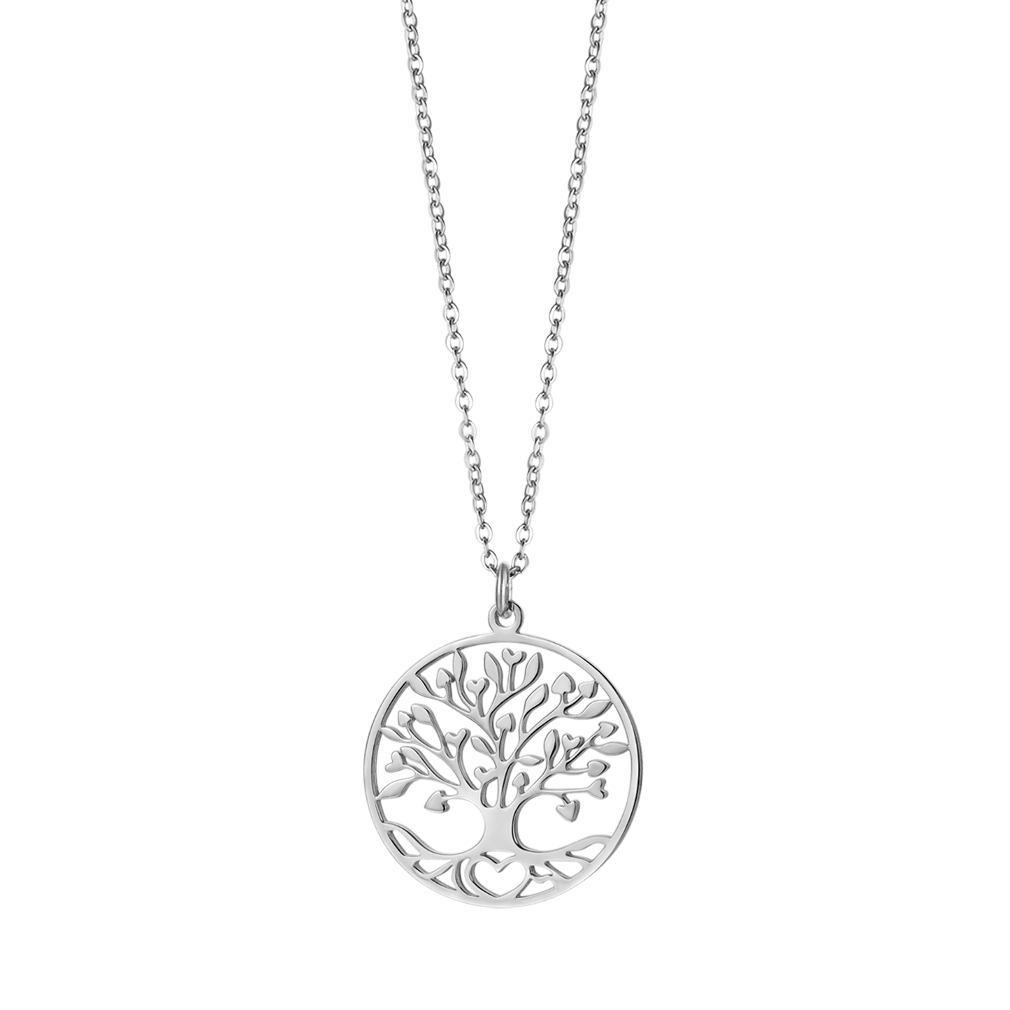 WOMAN'S NECKLACE IN STEEL WITH TREE OF LIFE Luca Barra