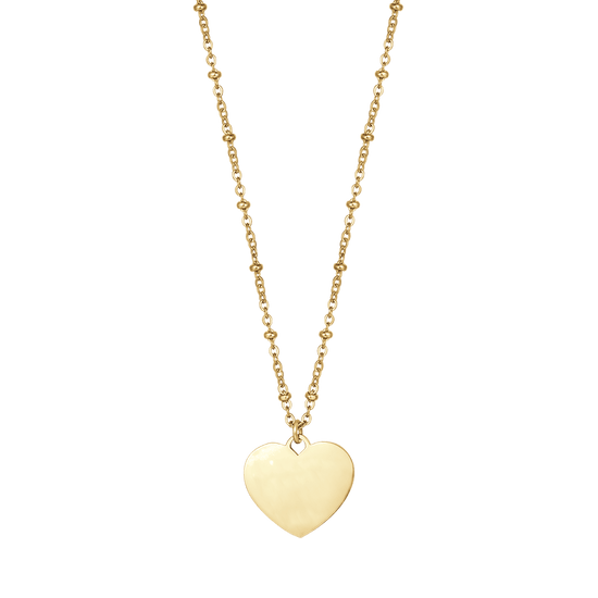PERSONALIZED STEEL WOMEN'S NECKLACE WITH HEART