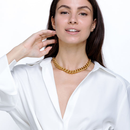 WOMEN'S STEEL CHAIN LINK NECKLACE