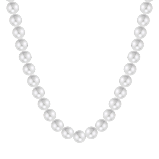WOMAN WHITE PEARL NECKLACE