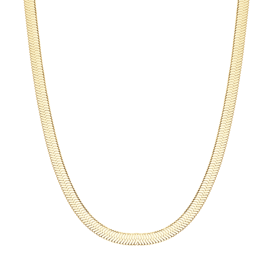 WOMEN'S SNAKE STEEL IP GOLD NECKLACE