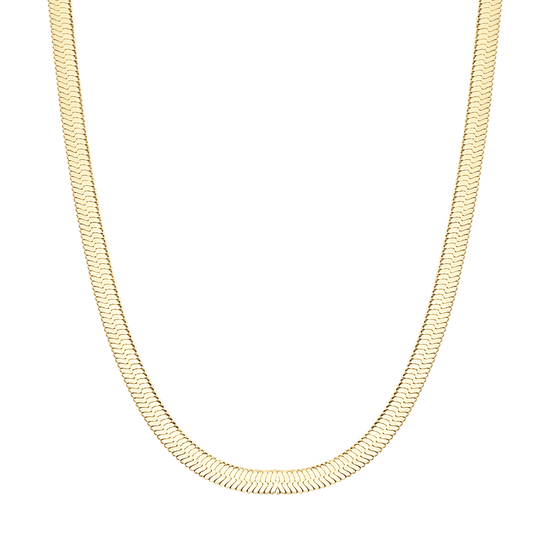 WOMAN'S SNAKE IN STEEL IP GOLD NECKLACE Luca Barra