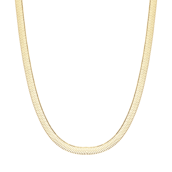 WOMAN'S SNAKE IN STEEL IP GOLD NECKLACE Luca Barra