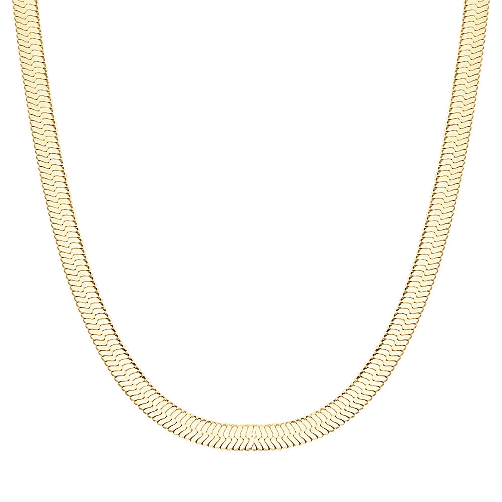 WOMEN'S SNAKE STEEL IP GOLD NECKLACE