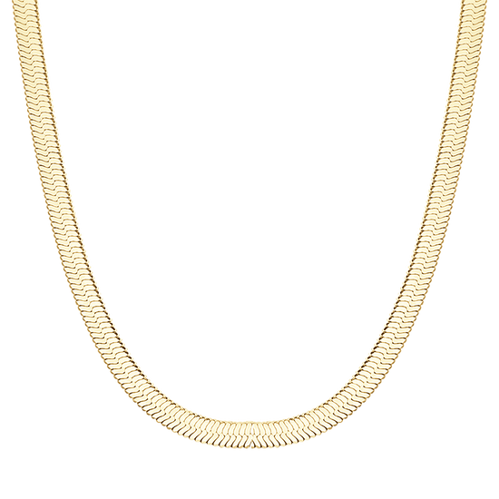WOMEN'S SNAKE STEEL IP GOLD NECKLACE
