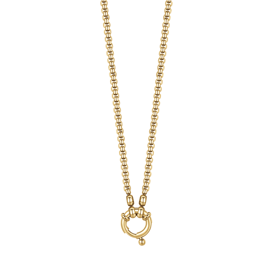 IP GOLD STEEL WOMEN'S NECKLACE WITH LOBSTER CLASP